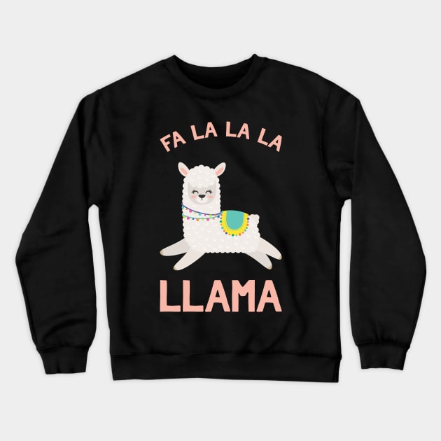 Fa La La Llama - Funny Christmas Ugly Sweater Llama Crewneck Sweatshirt by kdpdesigns